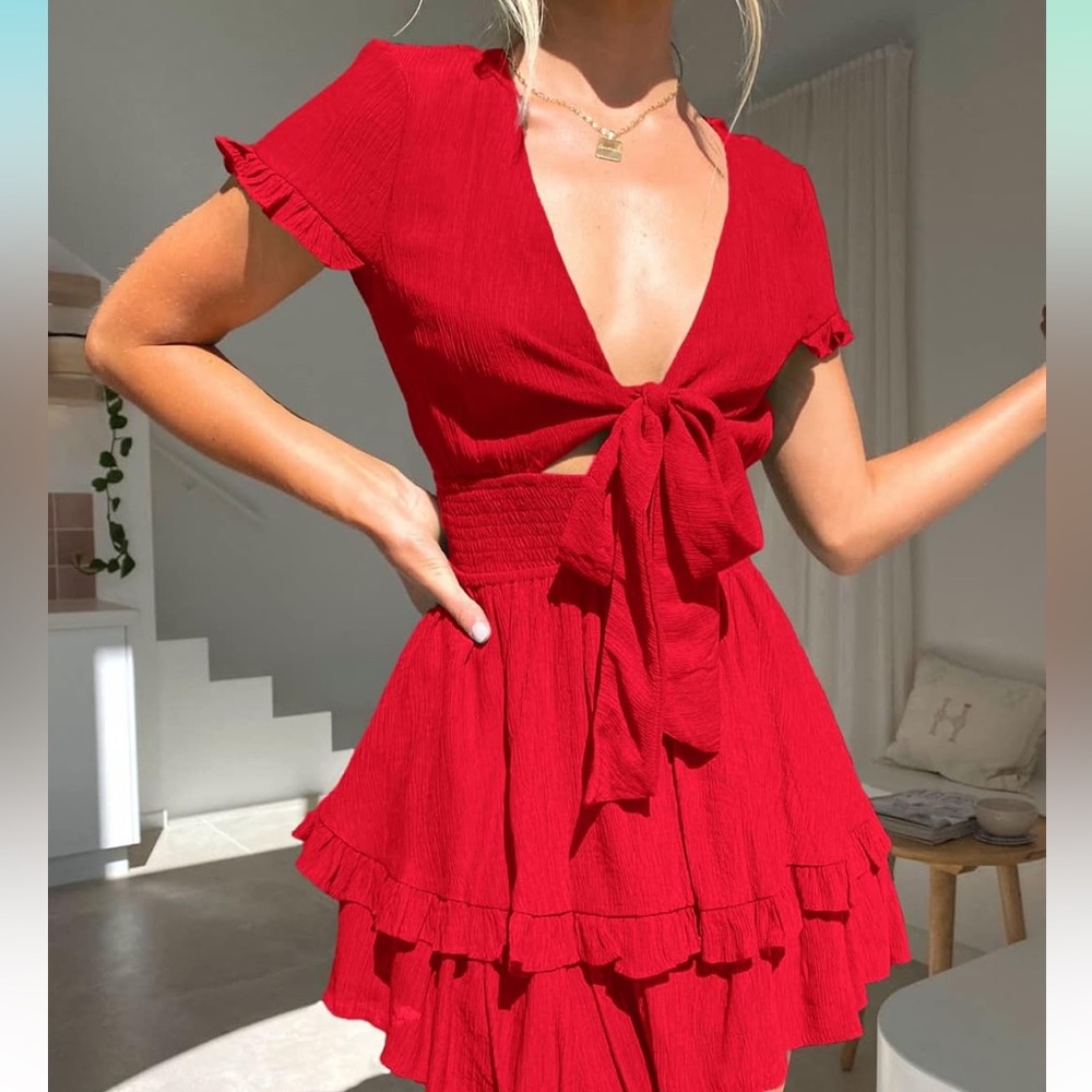 red tie dress - game day ready!